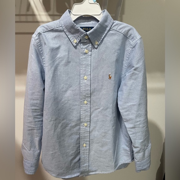 Boys Polo Ralph Lauren Blue Oxford button down - Picture 1 of 2